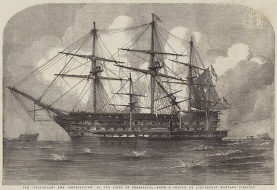 El Trafalgar y la Retribución en el sitio de Sebastopol de Edwin Weedon